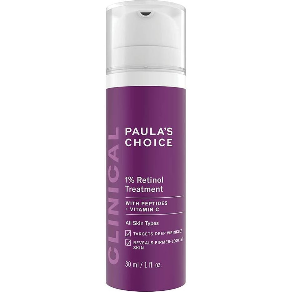 Paula's Choice CLINICAL 1% Retinol Treatment - Anti Aging & Skin Firming Serum for Face - Fights Wrinkles - with Vitamin C & Peptides - All Skin Types - 30 ml