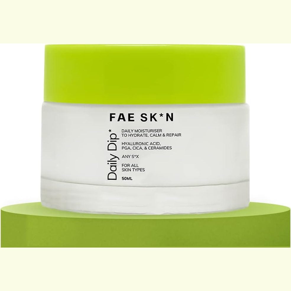 FAE Beauty Daily Dip Ceramide Moisturiser with Hyaluronic Acid & Cica For All Skin Types | Ideal For All Seasons & Climates | Lightweight, Non Sticky, Cooling & Hydrating Vegan Moisturiser - 50ml
