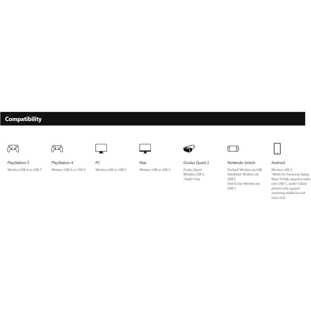 SteelSeries Arctis 7P+ Wireless Gaming Headset – Lossless 2.4 GHz – 30 Hour Battery Life – USB-C – 3D Audio – For PS5, PS4, PC, Mac, Android and Switch - White