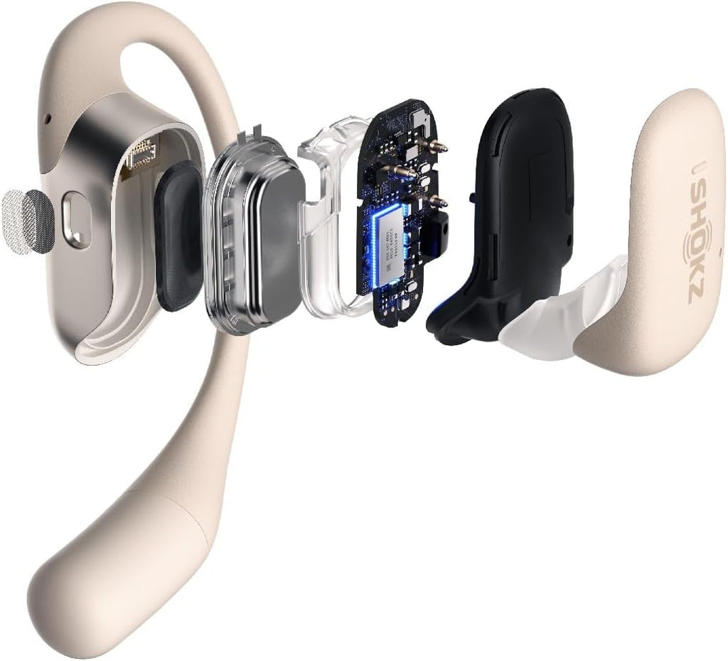 Shokz OpenFit Écouteurs Sans fil Crochets auriculaires Appels/Musique/Sport/Au quotidien Bluetooth Blanc