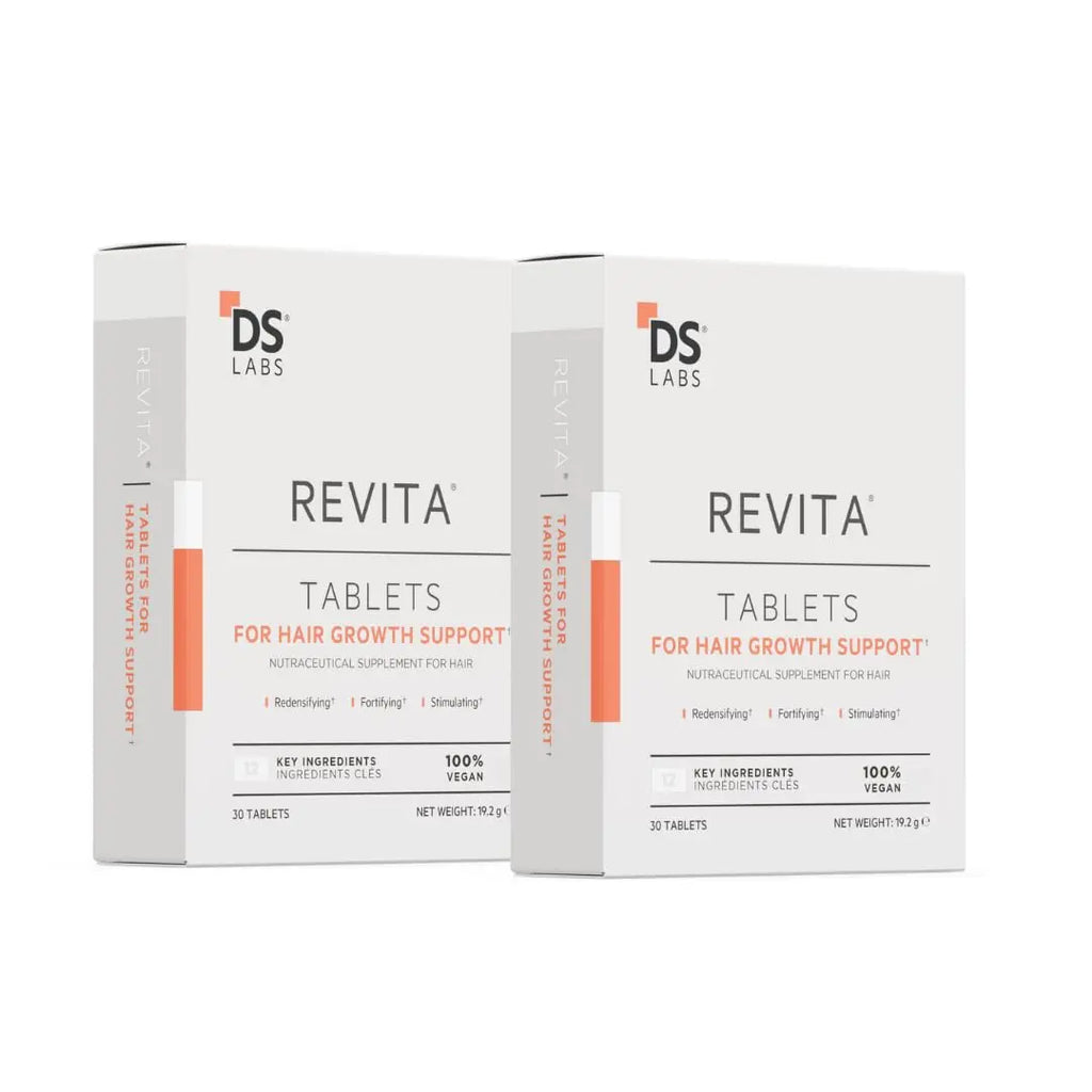 DS Labs for Men & Women Revita Hair Density Support Tablets - Daily Hair Wellness Supplement with Biotin, Zinc, Iron, Vitamin D, Magnesium & Melatonin, 30 Tablets