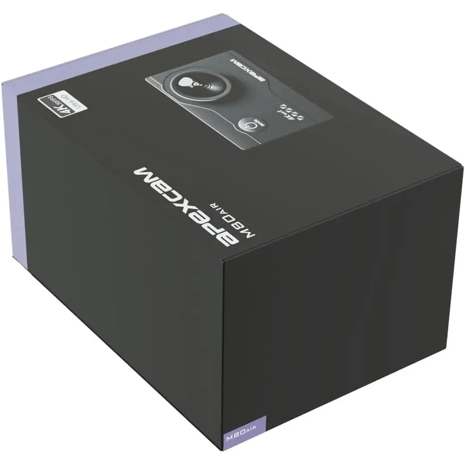 Apexcam 4K 30fps Sports Camera 170° 20MP Underwater Camera 40m, Multiple Shooting Modes with Remote Control, 2 x 1050mAh Batteries and Accessory Bag