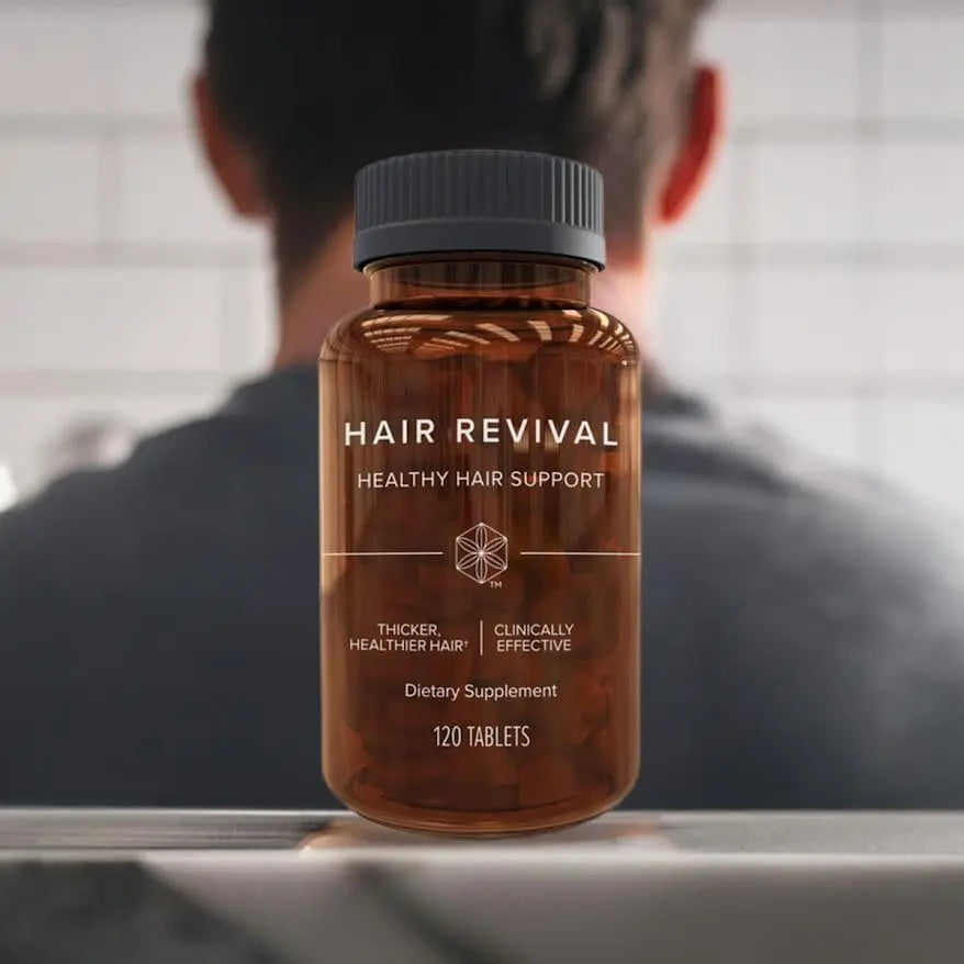 Isagenix Hair Revival - Natural Hair Growth & Thickening Supplement - Supports Healthy Scalp - Formula Contains Biotin, Amino Acid, Banana Flower Extract & More - 120 Tablets (60 Servings) Karseleg.com