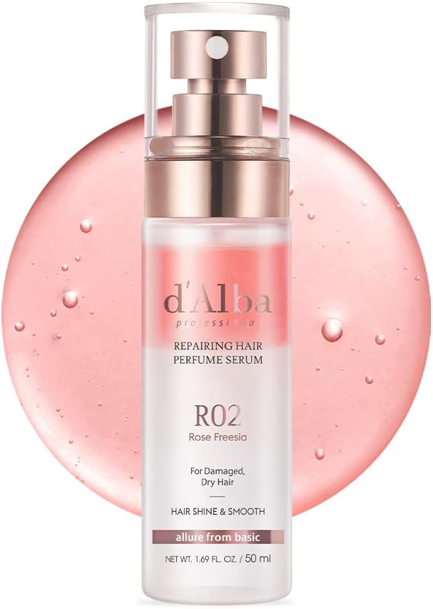 d'alba Piedmont Italian White Truffle Professional Repairing Hair Perfume Serum, protein protection for damaged hair, hair styling, fruity floral scent, protien hair treatment