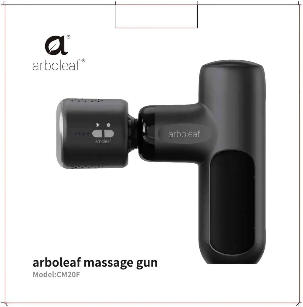 Mini Massage Gun Heat and Cold, arboleaf Portable Massage Gun Deep Tissue with Case, 3200rpm Powerful Muscle Massager Gun for Back and Neck Pain Relief, Super Quiet, Type-C Charging