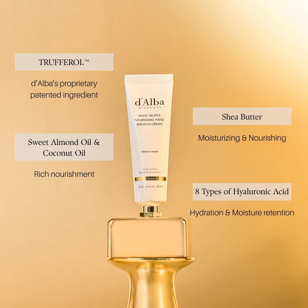 d'Alba White Truffle Nourishing Hand Serum in Cream