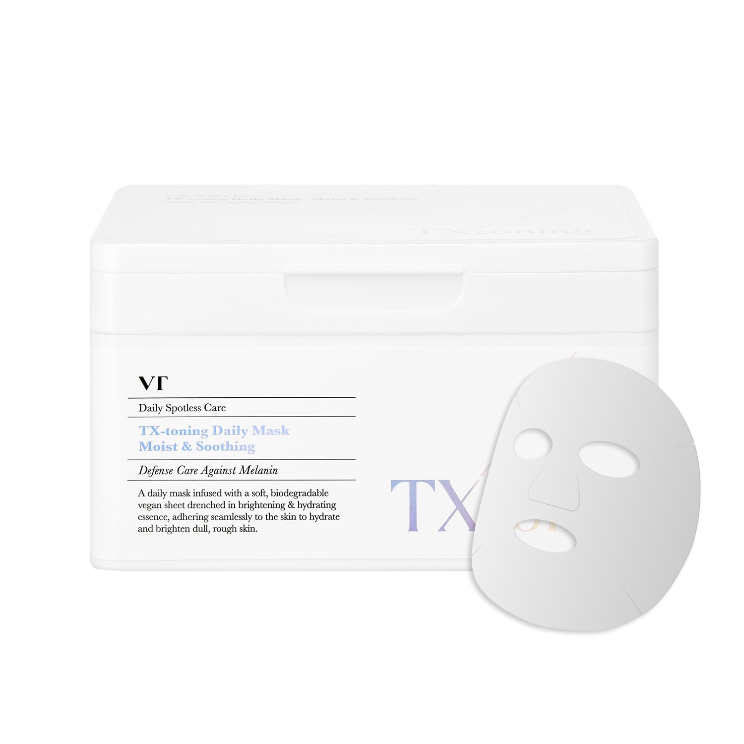 VT COSMETICS PDRN Daily Mask 30 Sheets, Vegan PDRN for Skin Restoration & Radiance, Hydrating & Moisturizing, Anti-Aging, Plumping Effect, Korean Face Mask (350g)