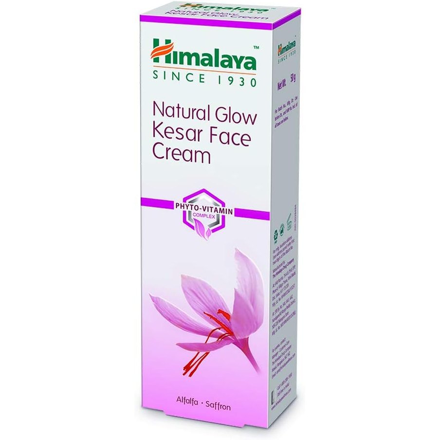 Himalaya Natural Glow Saffron Cream Reduces Blemishes & Dark Spots, Makes the Skin Even Tone -50G