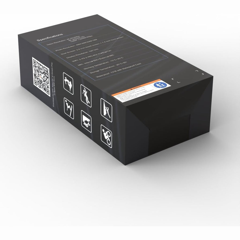 Apexcam X80Pro Double Screen Action Cam 4K60FPS 48MP Ultra HD WiFi Sports Camera Underwater Camera 40 m Waterproof 170° Wide Angle 2.4G Remote Control 2 x 1350 mAh Batteries