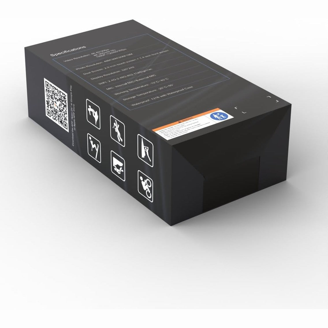 Apexcam X80Pro Double Screen Action Cam 4K60FPS 48MP Ultra HD WiFi Sports Camera Underwater Camera 40 m Waterproof 170° Wide Angle 2.4G Remote Control 2 x 1350 mAh Batteries