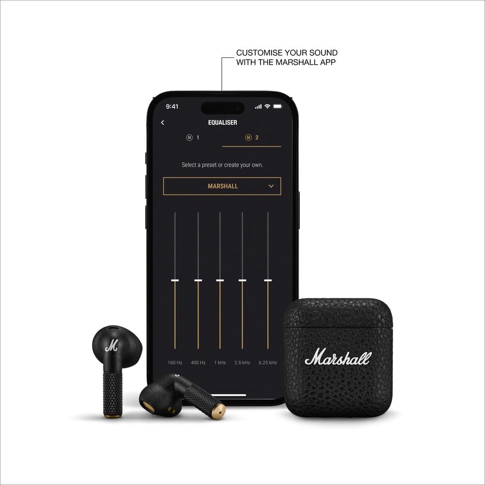MARSHALL MINOR IV BLUETOOTH ANC EARBUDS - BLACK