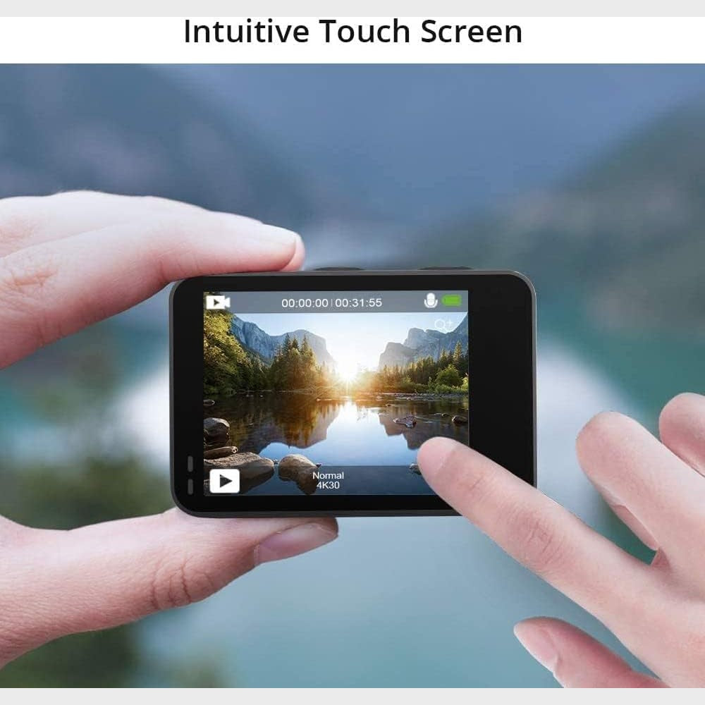 AKASO Brave 7 LE Action Camera with 256GB microSDXC Memory Card - 40M Waterproof Underwater Camera EIS 2.0 Native 4K 20MP Touch Screen WiFi Sports Camera Remote Control Vlog Camera