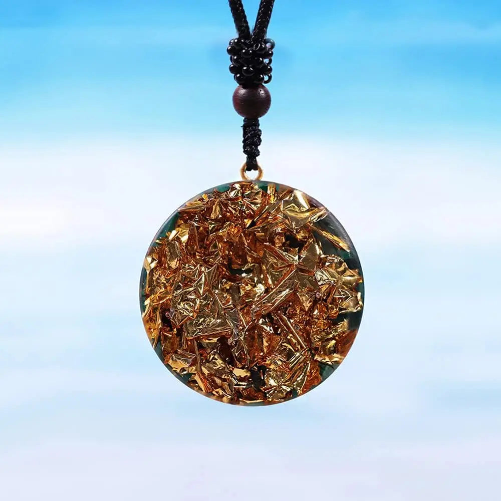 Day Day Up Orgonite Pendant Malachite Green Crystal Orgone Pendant Necklace Reiki Spiritual Healing Energy Jewelry For Women