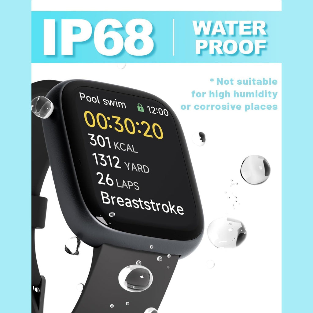 TOOBUR Smart Watch for Women Men, Alexa Built-in, Answer/Make Calls, 1.83" Fitness Tracker Watch with Heart Rate Monitor, Sleep Tracker, Pedometer, IP68 Waterproof Smartwatch Compatible Android iOS