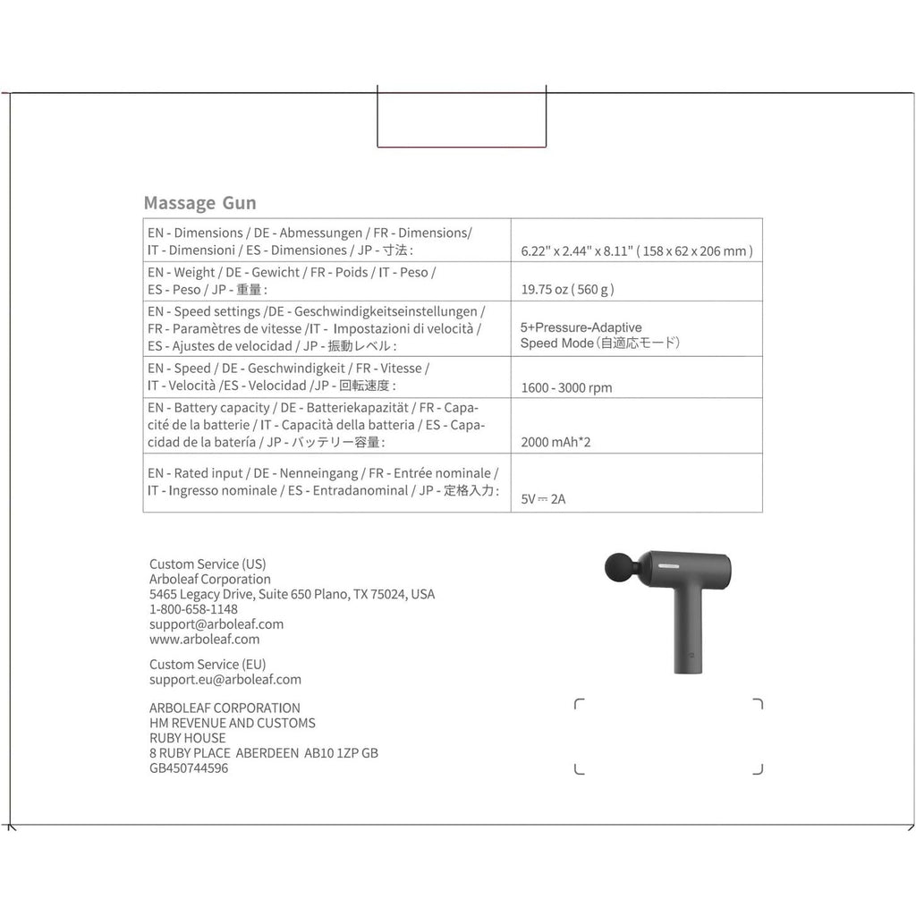 Massage Gun with Heat and Cold, arboleaf 6 Speeds Muscle Massage Gun Deep Tissue with Case