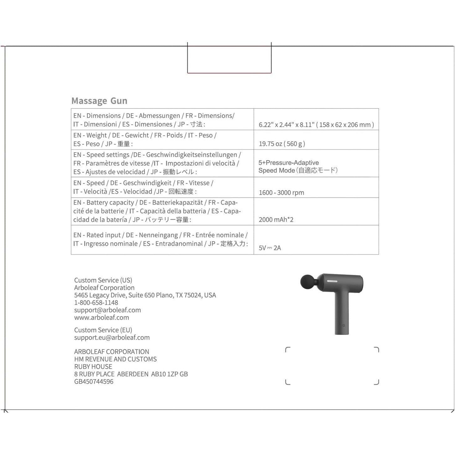 Massage Gun with Heat and Cold, arboleaf 6 Speeds Muscle Massage Gun Deep Tissue with Case