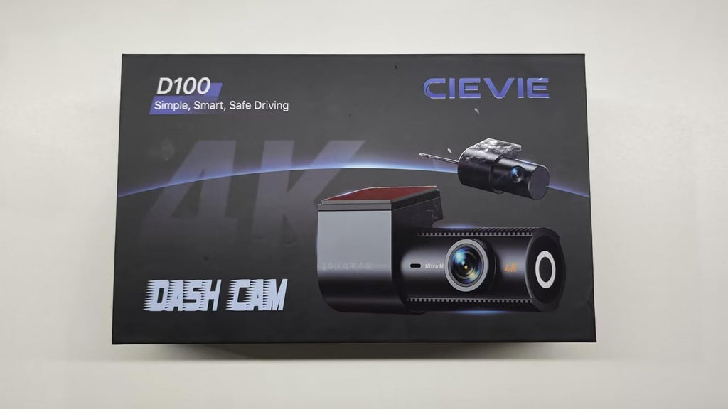 CIEVIE 4K + 1080P Car Front Rear Dash Cam with 64GB SD Card, 5GHz WiFi Dash Cam with 3.8 cm IPS Display, 170° Wide Angle, G-Sensor, WDR Night Vision, Loop Recording, App Control, Supports 256 GB Max