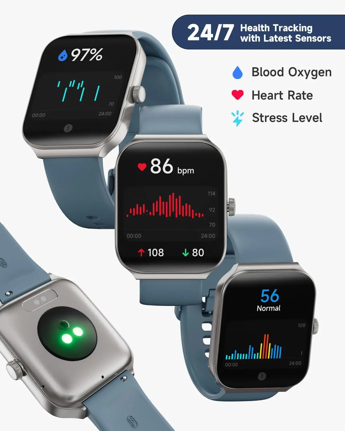 TOOBUR Smart Watch for Women Alexa Built-in, 1.95" Fitness Watch with Answer/Make Calls, IP68 Waterproof/Heart Rate/Sleep Watch/100 Sport Modes, Smartwatch Compatible Android iOS