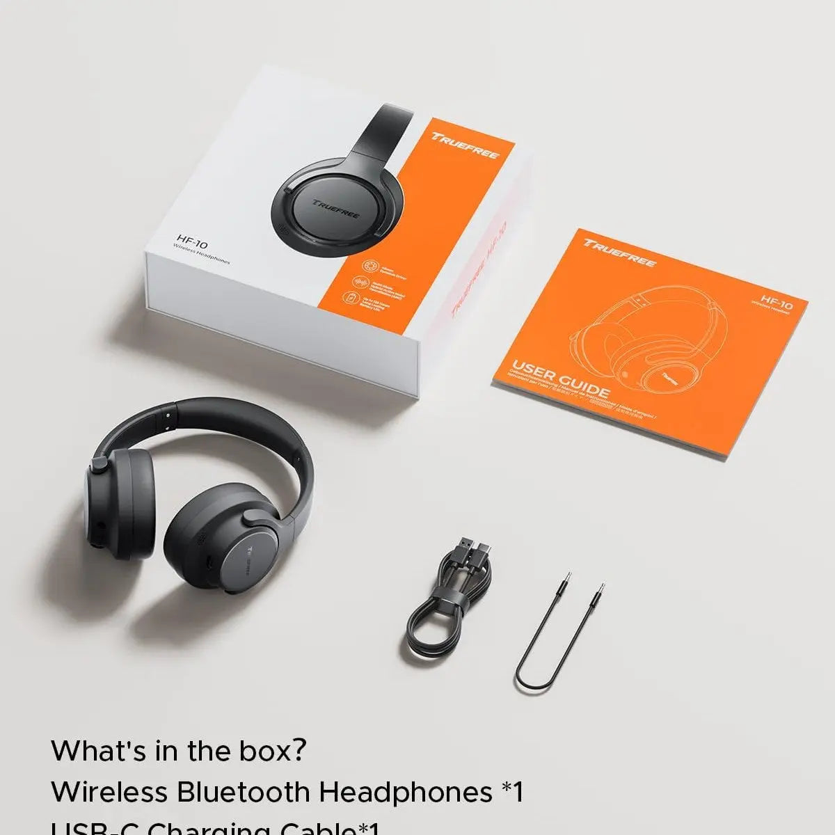 TRUEFREE Over Ear Wireless Headphones, Bluetooth 6.0 Hybrid Active Noise Cancelling Headphones, 125H Playtime, 40mm Driver, Deep Bass, Transparency Mode, Multipoint Connection & App Customize EQ