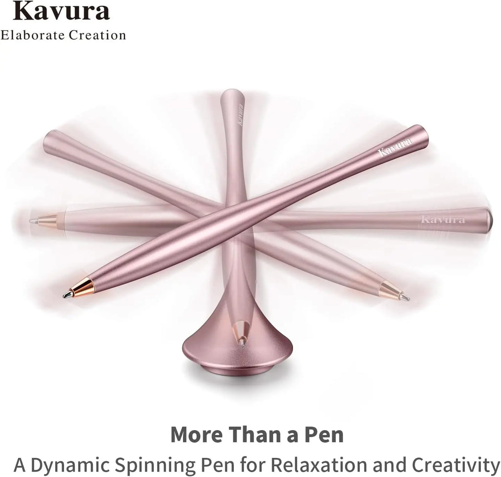 Metal Gravity Spinner Pen – Crafted with Japanese Precision, Anodized for a Sleek Metallic Finish – Relieves Stress & Sparks Creativity – Elegant Gift for Professionals and Graduates (Pink)