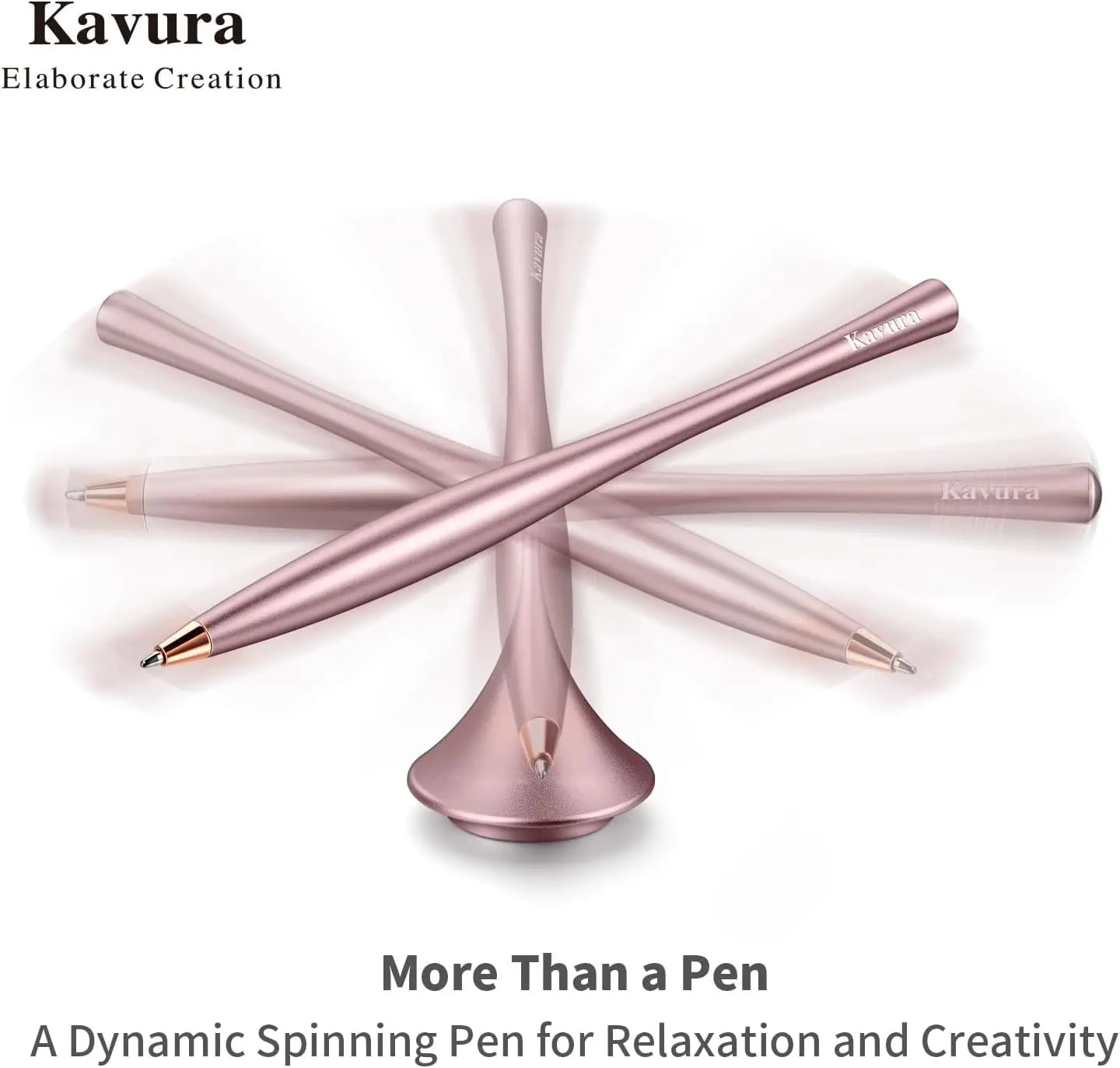 Metal Gravity Spinner Pen – Crafted with Japanese Precision, Anodized for a Sleek Metallic Finish – Relieves Stress & Sparks Creativity – Elegant Gift for Professionals and Graduates (Pink)