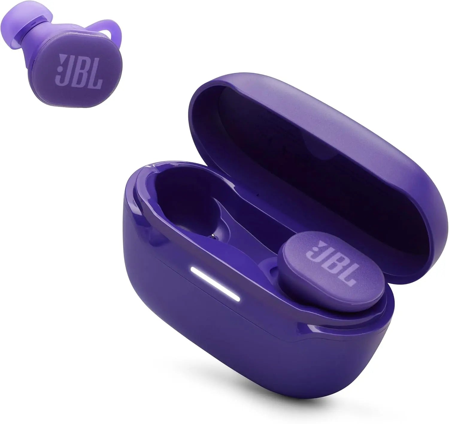 JBL Endurance Race 2 - Waterproof (IP68) Sports True Wireless Earbuds with 4 mics for Crisp, Clear Calls, Pure Bass Sound, 48Hrs of Playback, Plus Speed Charging & Active Noise Cancelling (Purple)