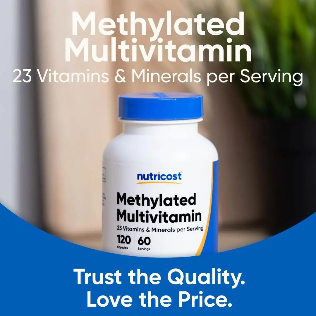Nutricost Methylated Multivitamin 120 Capsules, 60 Servings - 23 Vitamin & Minerals Per Serving