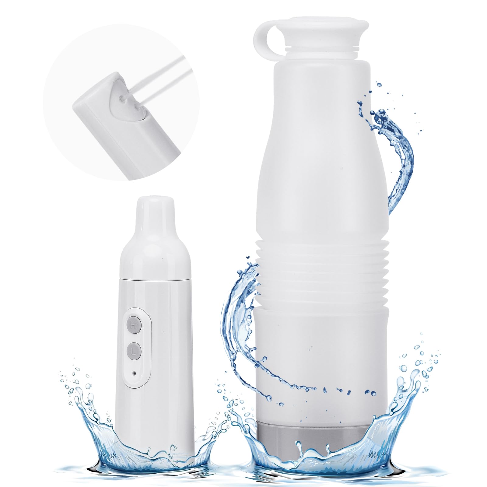 Baeskii Portable Bidet With 350ml Reservoir, High Pressure USB-Type C Mini Electric Rechargeable Handheld Travel Bidet, Water Sprayer for Women and Men, Personal Hygiene Cleaning, Postpartum Care