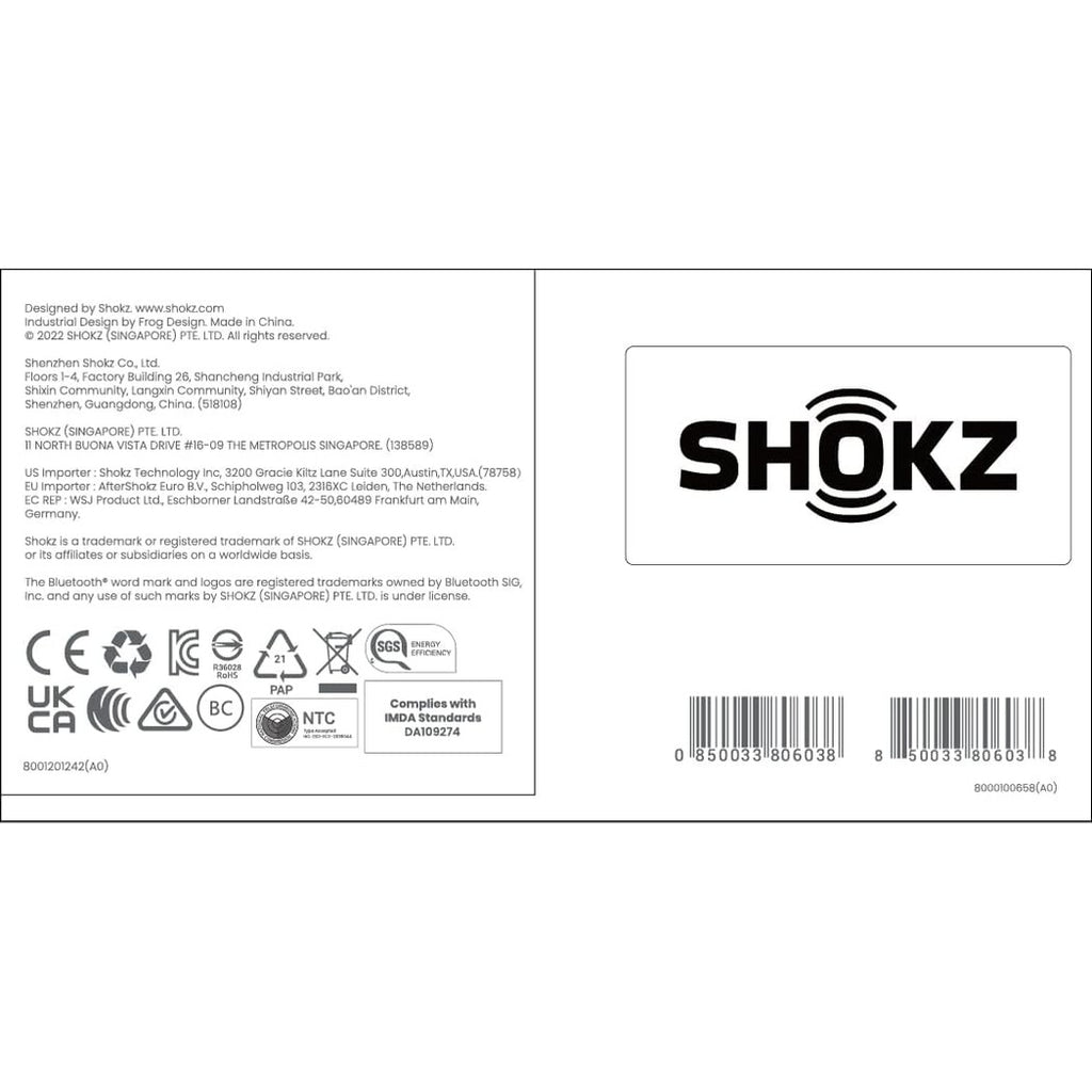 SHOKZ OpenRun Wireless Bone Conduction Headphones, [England Athletics Recommended] Open-Ear Bluetooth Earphones with Mic, Waterproof Sports Headset with 8H Playtime for Running Workout(Lunar Grey)