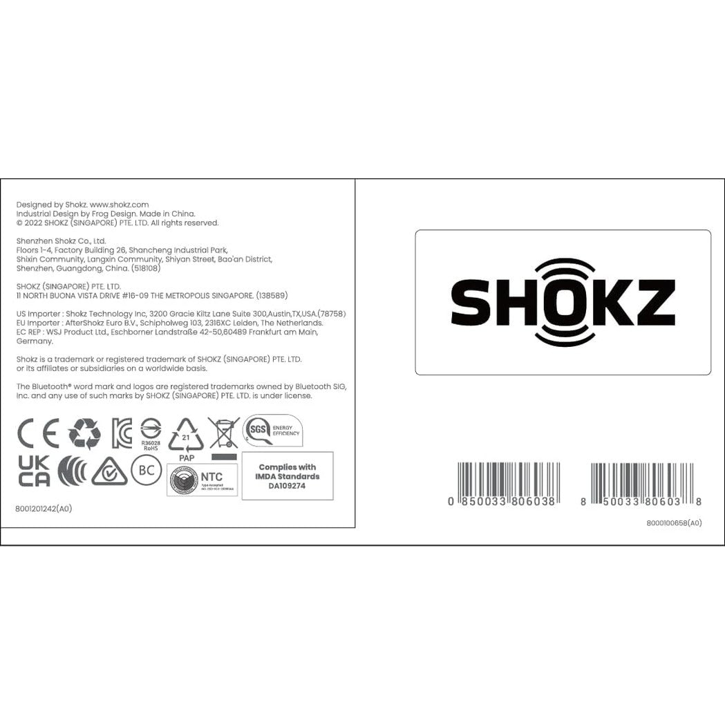 SHOKZ OpenRun Wireless Bone Conduction Headphones, [England Athletics Recommended] Open-Ear Bluetooth Earphones with Mic, Waterproof Sports Headset with 8H Playtime for Running Workout(Lunar Grey)