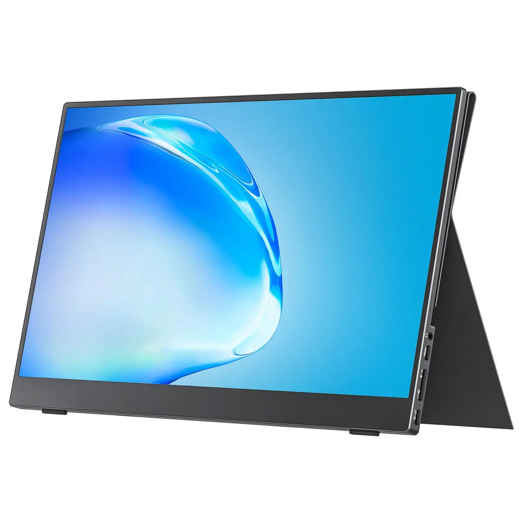 cocopar Portable Monitor 15.6 Inch 1080P Travel Monitor 85% sRGB with Speaker HDMI USB-C External Display for Laptop MacBook Surface PC Xbox PS4/5, VESA Mountable with Kickstand