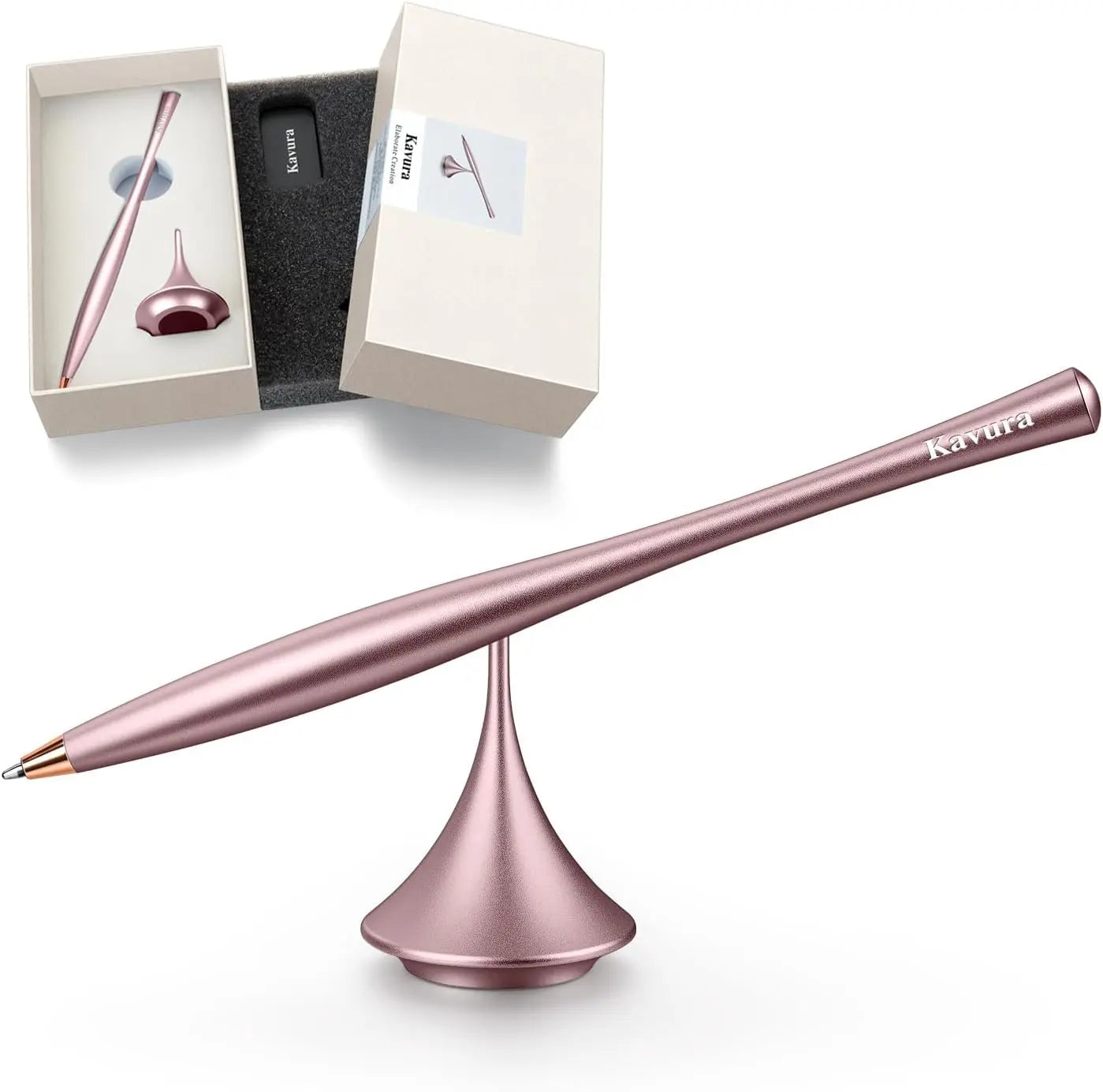 Metal Gravity Spinner Pen – Crafted with Japanese Precision, Anodized for a Sleek Metallic Finish – Relieves Stress & Sparks Creativity – Elegant Gift for Professionals and Graduates (Pink)