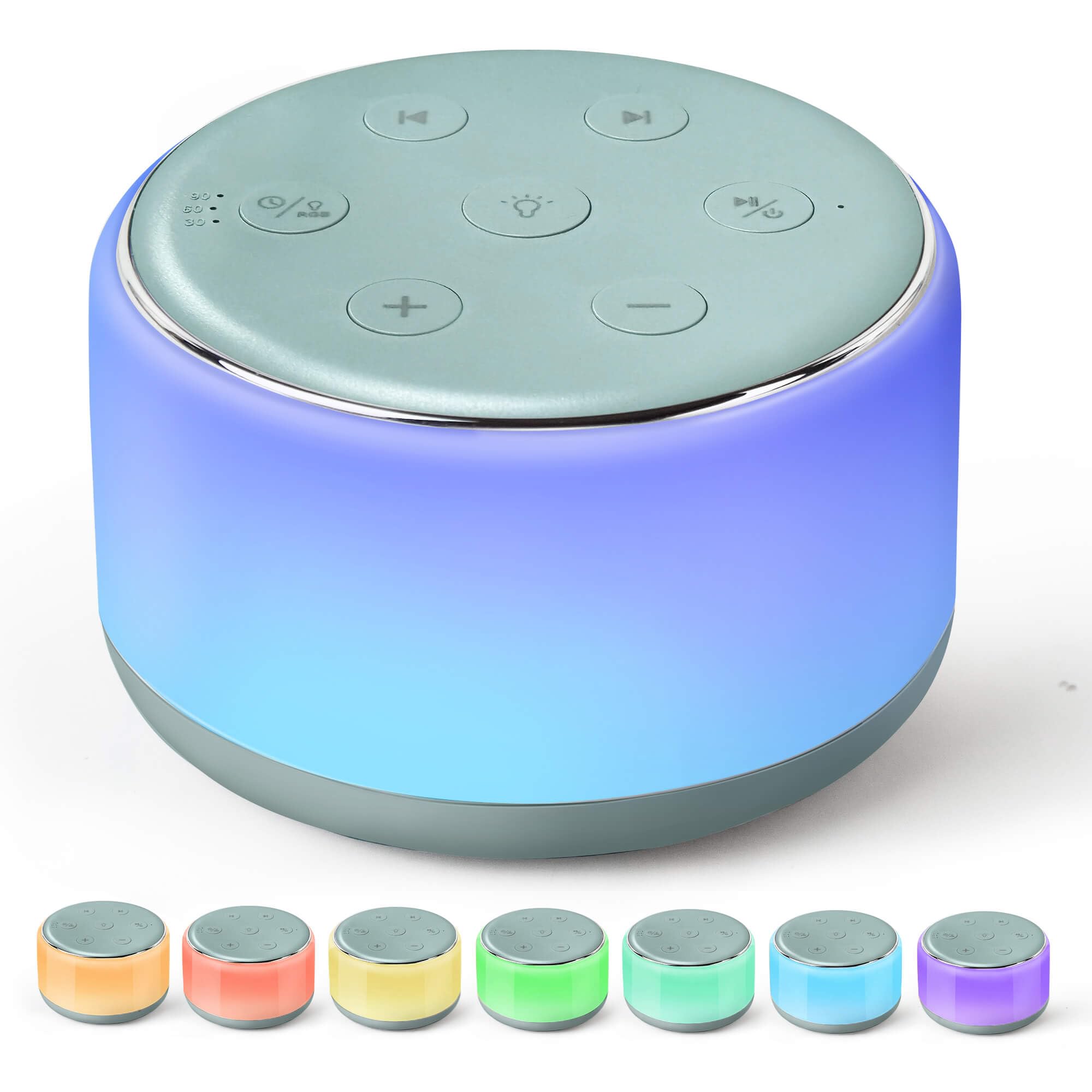 FamiSym White Noise Sound Machine Baby - 34 Soothing Sounds, Rechargeable, Portable, Night Light, Sleep Aid for Baby, Kids, Adults