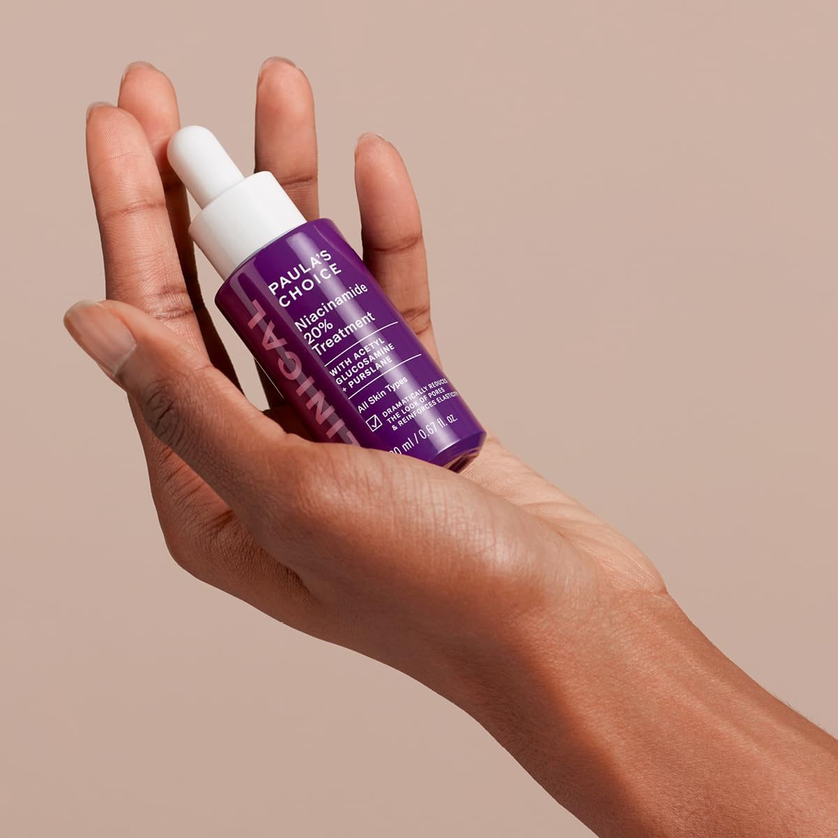 Paula's Choice CLINICAL Niacinamide 20% Treatment - Serum Tightens & Minimises Enlarged Pores - Fades Brown Spots & Brightens Skin with Vitamin C - All Skin Types - 20 ml