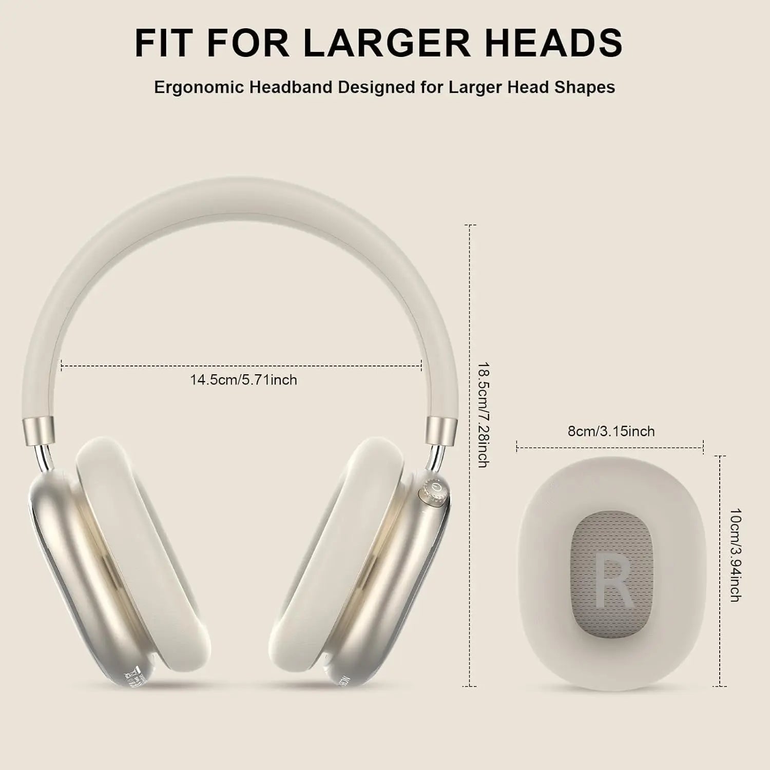NC95 Hybrid Active Noise Cancelling Headphones with Knob Control, 65H Playtime Over Ear Headphones Wireless Bluetooth 6.0, App Control, Hi-Res Audio, Comfort Fit, Clear Calls for Travel/Workout