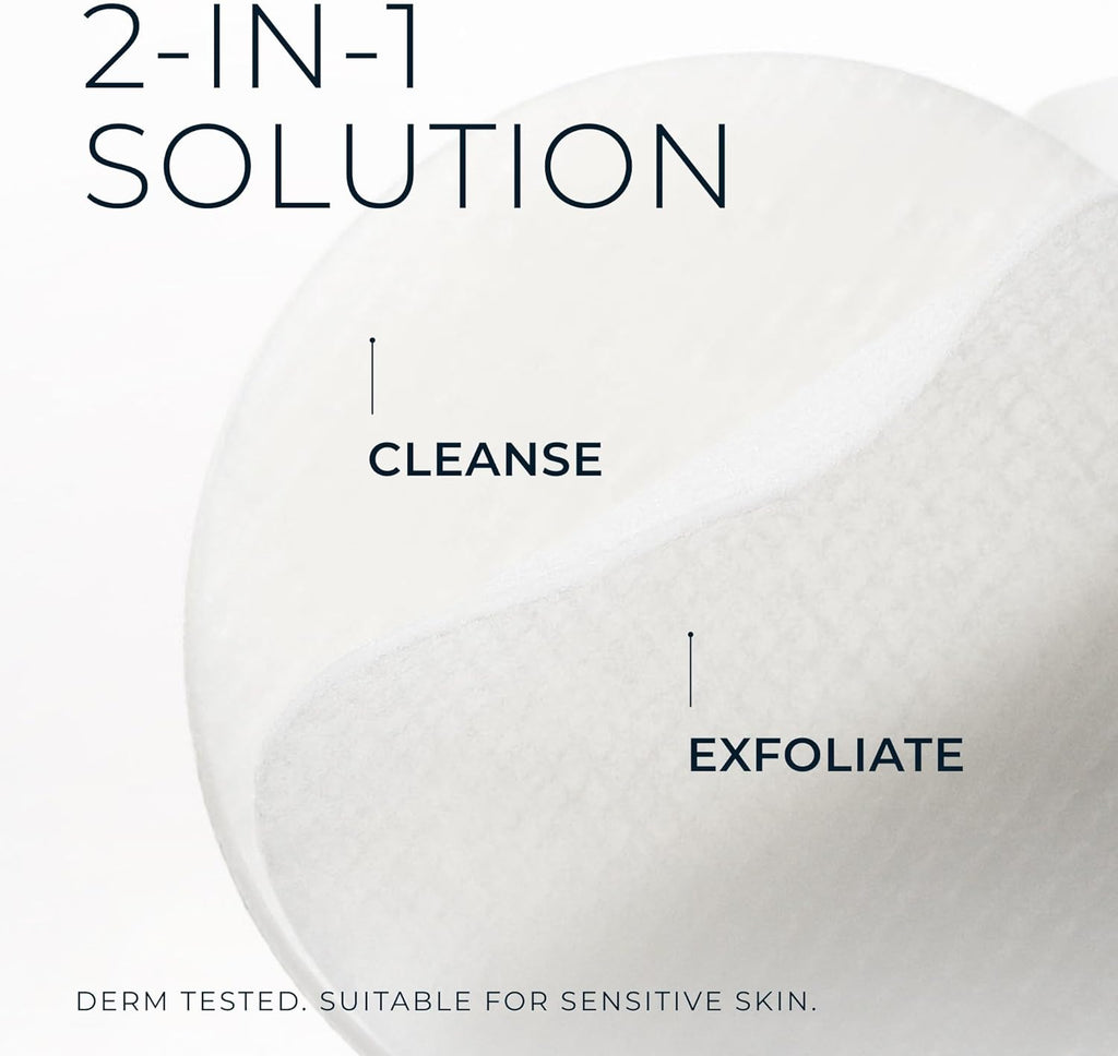 RoC Resurfacing Disks, Hypoallergenic Exfoliating Makeup Remover Pads for Wrinkles and Skin Tone, Hypo-Allegenic Skin Care, Oil-Free Daily Cleanser, 28 Count (Packaging May Vary)