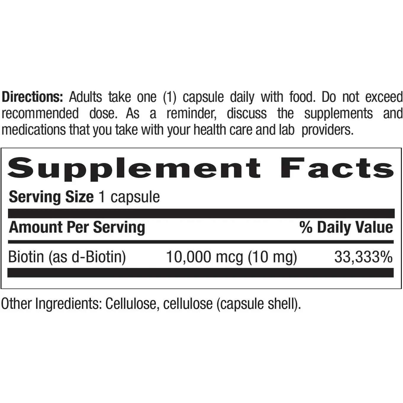 Country Life High-Potency Biotin 10mg - Vegan & Gluten-Free Biotin Supplement for Skin & Nails, Energy Metabolism - Biotin 10000mcg Capsules