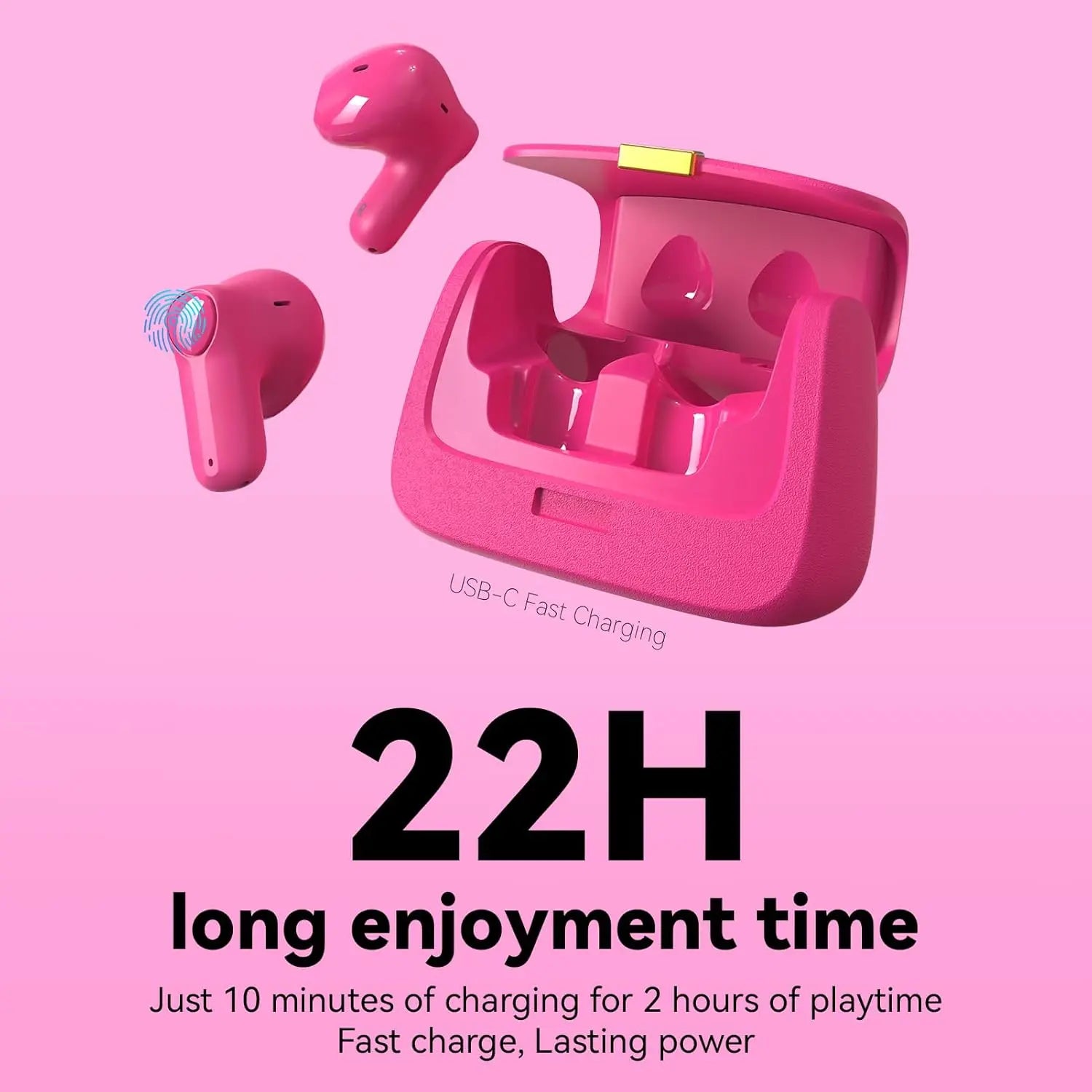 True Wireless Earbuds,Bluetooth In-Ear headphones,13mm Drivers deliver Premium Sound,22H Playtime,Unique Mini Handbag Charging Case with Pearl Crossbody Chain,Perfect for Fashion-Forward Women,Teens