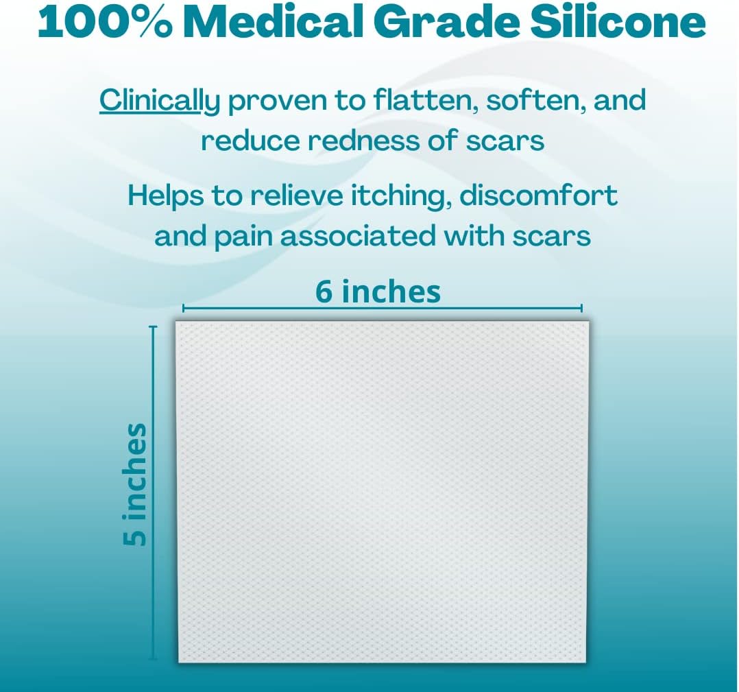 NewGel+ Silicone Gel Sheeting for Scar Management - 5 inch x 6 inch Sheet Clear (1 per box)