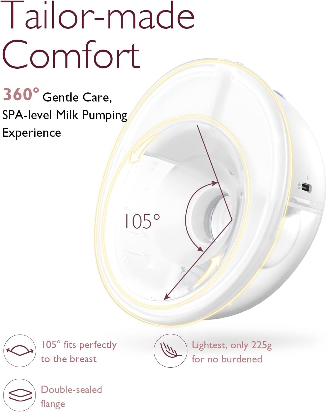 Momcozy M5 Wearable Hands Free Breast Pump for Mothers,Gift (2 Count, Purple)