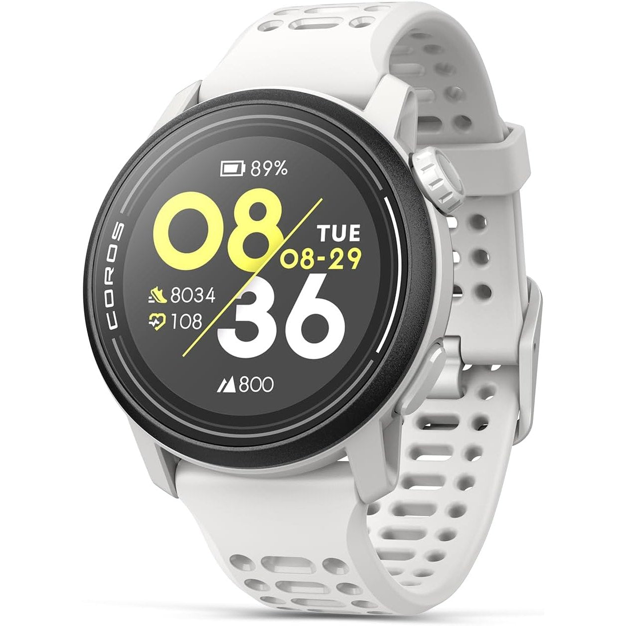 COROS PACE 3 GPS Sport Watch, Lightweight Running Watch, 17-Day Battery Life, Accurate GPS, Heart Rate Monitor, Navigation, Sleep Tracking, Training Plan, Run, Bike, and Ski (White Silicone)