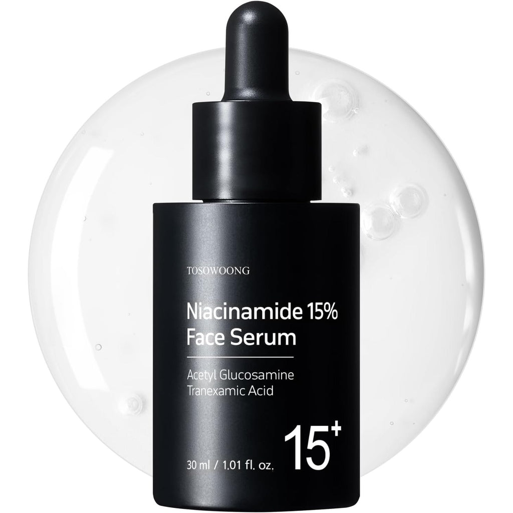 TOSOWOONG Niacinamide 15% Face Serum, 150,100ppm Niacinamide, Tranexamic acid, Supports Even Skin Tone, Glass Skin, Radiant Complexion, Refines Appearance of Pores, Korean Skin Care, 30ml, 1.01 fl.oz