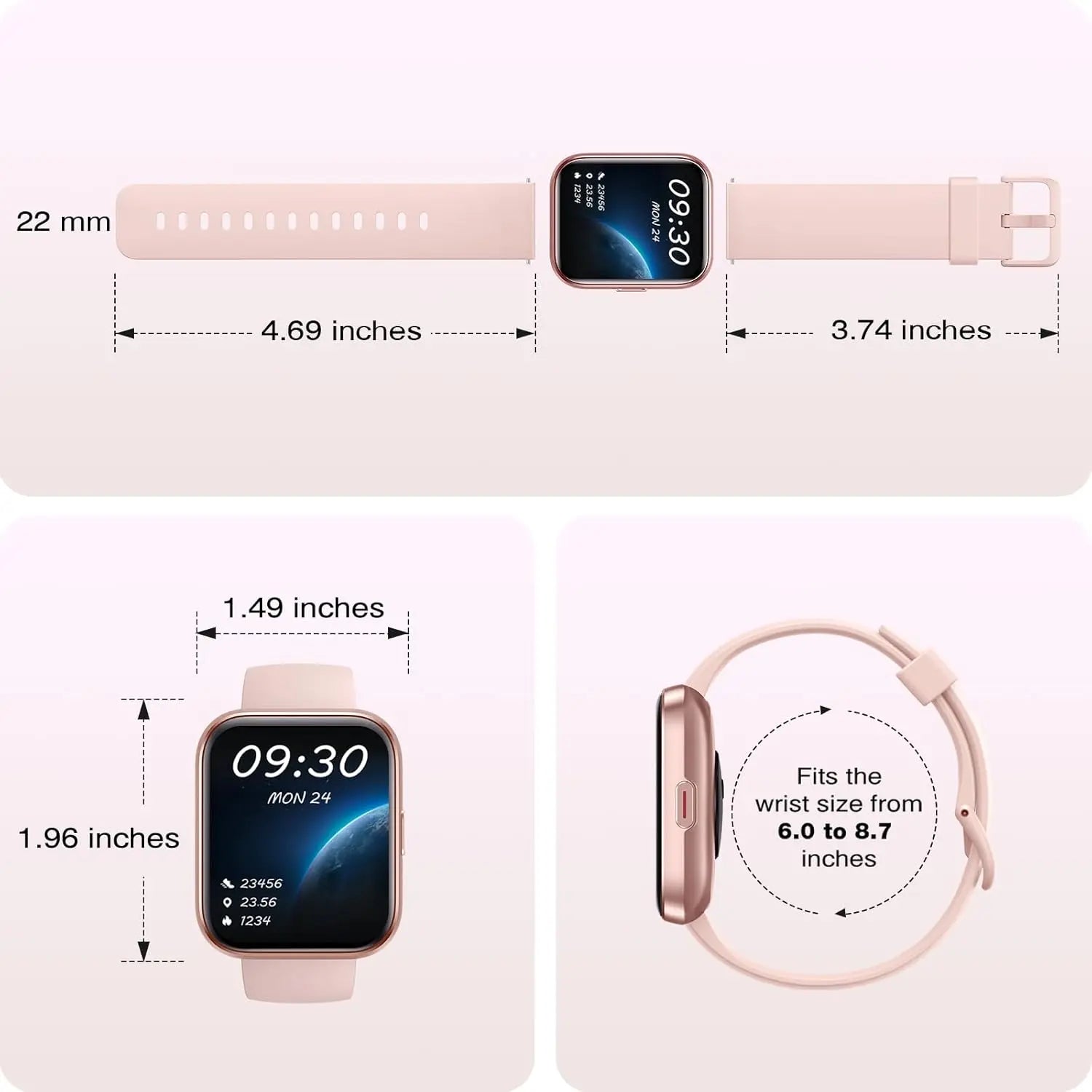 Smart Watch for Women(Answer/Make Call), Alexa Built-in 1.8" Touch Screen Fitness Watch with SpO2 Heart Rate Sleep Monitor, 100+ Sports IP68 Waterproof Step Counter Ladies Smartwatch for iOS Android