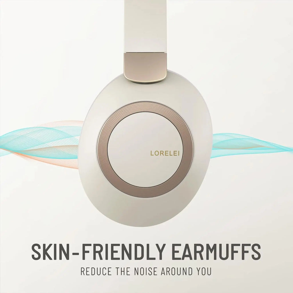 LORELEI B-C6 Over Ear Headphones (Beige White)