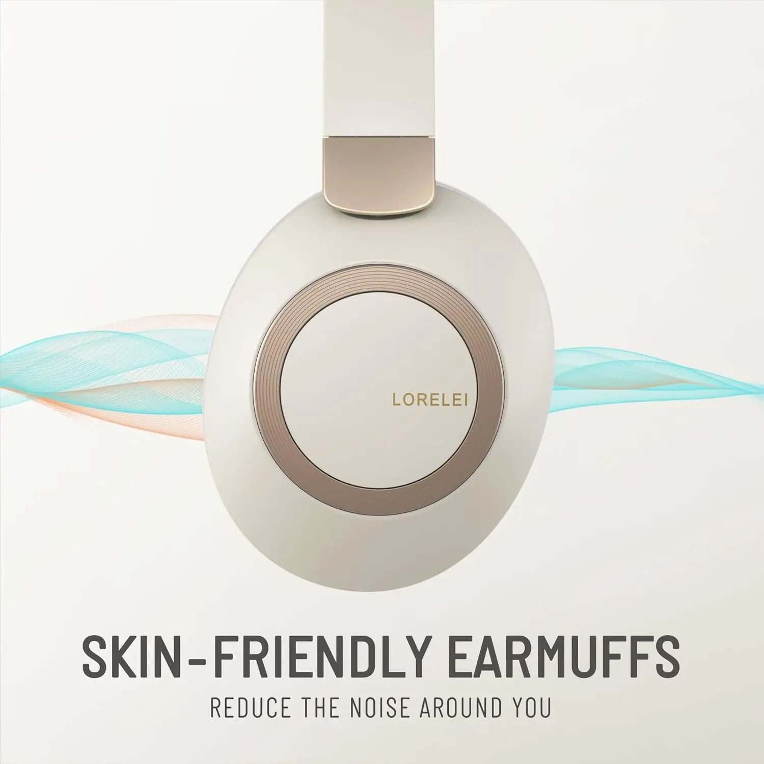 LORELEI B-C6 Over Ear Headphones (Beige White)