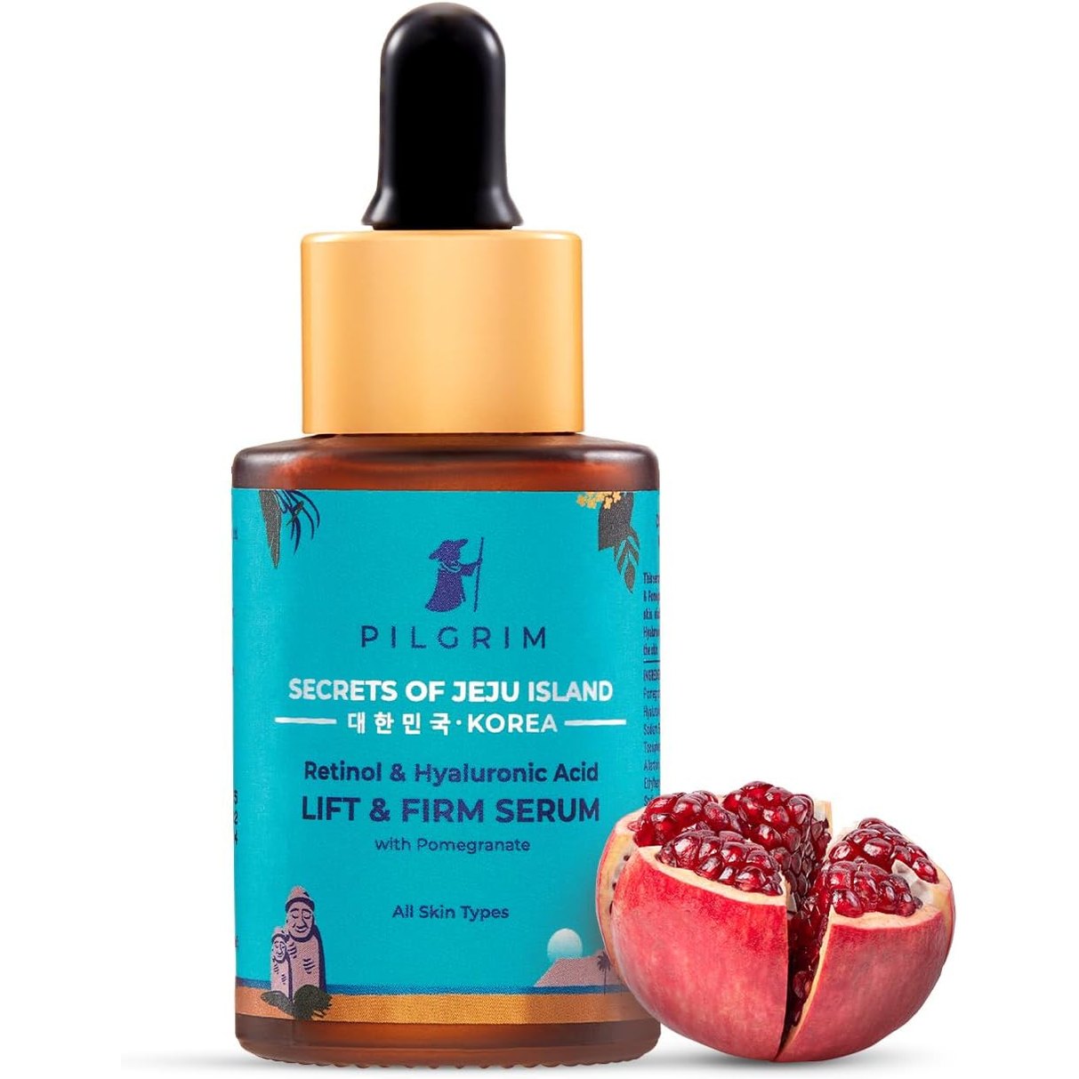 PILGRIM Korean 0.5% Retinol & 1% Hyaluronic Acid Lift & Firm Anti Aging Serum | Retinol serum for face| Reduce Fine Lines & Wrinkles|For Men & Women |All Skin Types|30ml