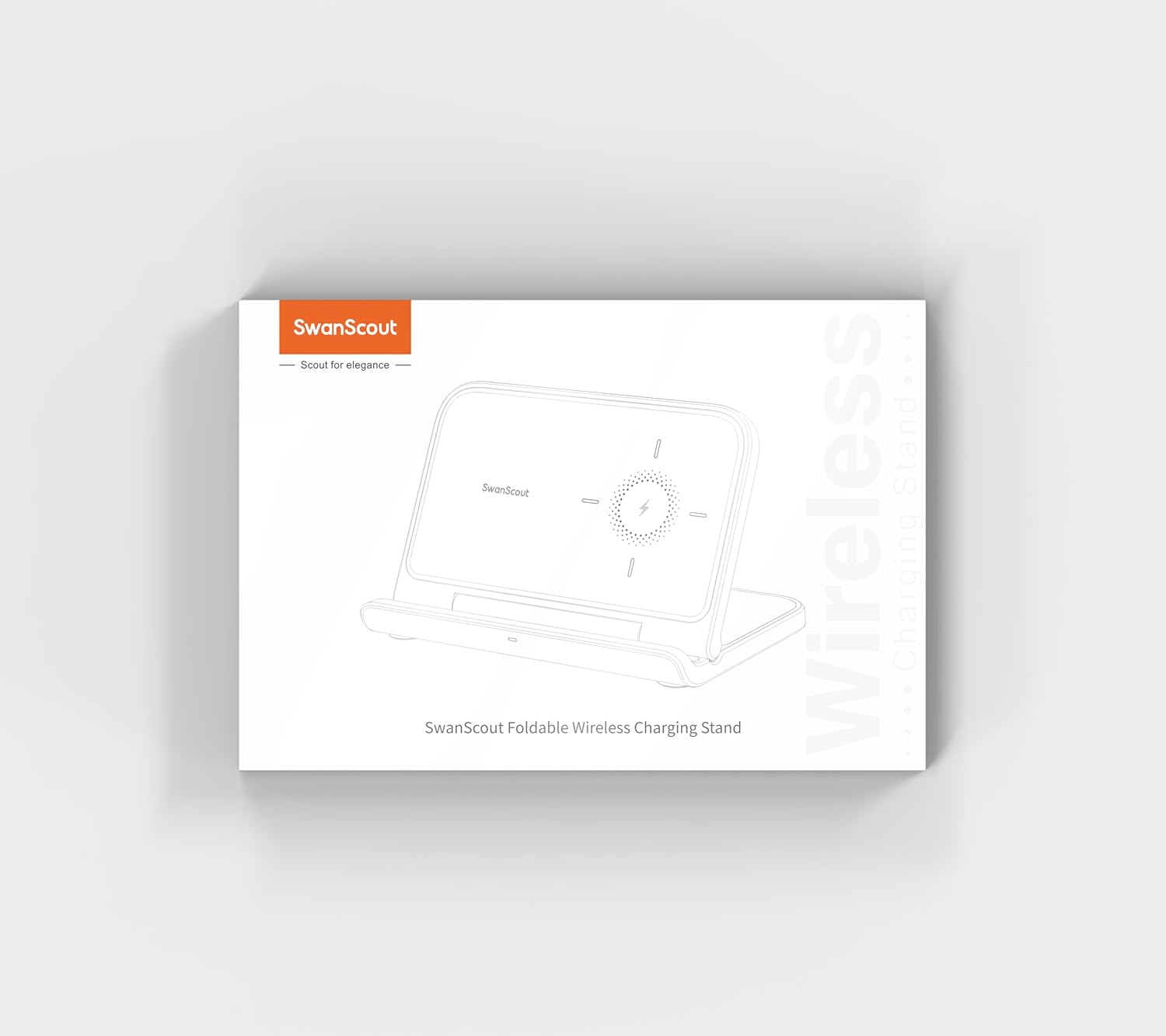 SwanScout Wireless Charger for Samsung Z Fold, Foldable Charging Station for Galaxy Z Fold 5/ Z Fold 4/ Z Fold 3, Samsung Wireless Phone Charger Stand for Z Fold/Z Flip Series (No Adapter)