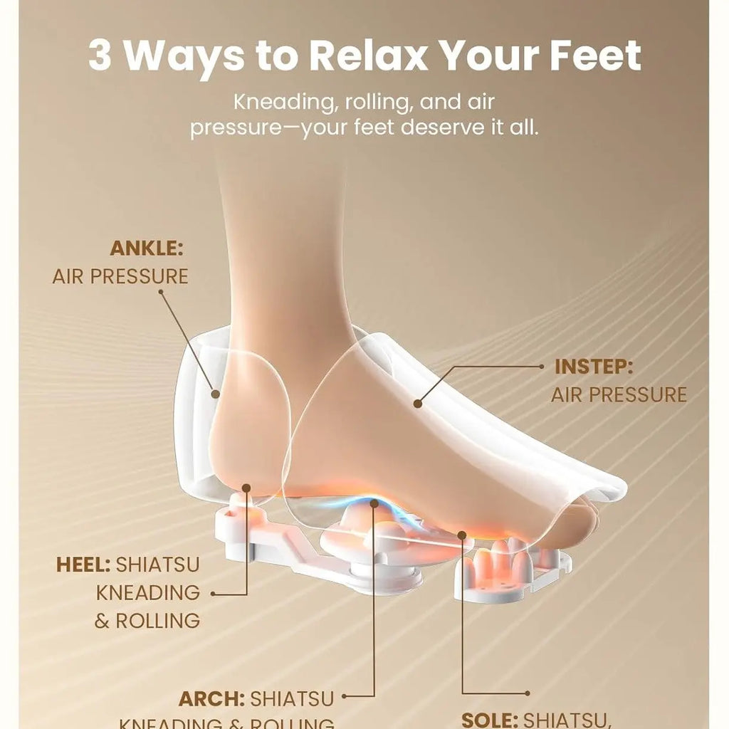 Bob and Brad Lite Foot Massager with Heat, Shiatsu Feet Massager for Plantar Fasciitis and Relieve Pain, Electric Foot Massager Deep Kneading, Compression - Remote Control, Gifts for Valentines