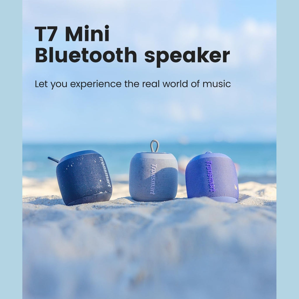 Tronsmart T7 Mini Portable Compact Bluetooth Speaker with Lights, Bluetooth 5.3, 15W, 18 Hours Playtime, 360° Stereo Sound, IPX7 Waterproof, for Home, Outdoor, Travel, Purple