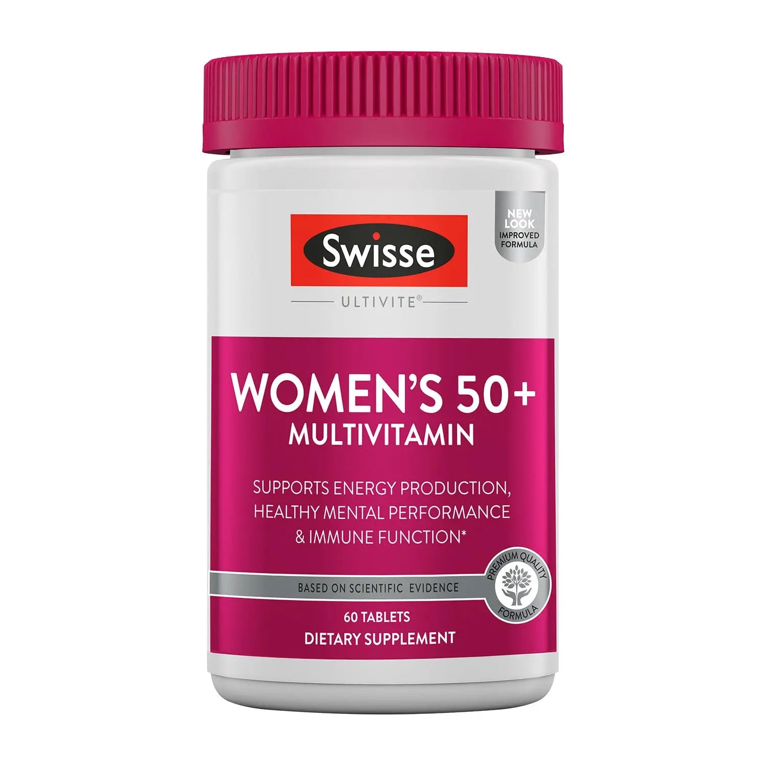 Swisse Daily Multivitamin for Women | 47 Vitamins, Antioxidants and Minerals + Adaptogens | Energy, Stress & Immune Support | Womens Multivitamin Supplement | 120 Tablets / 4 Months Supply